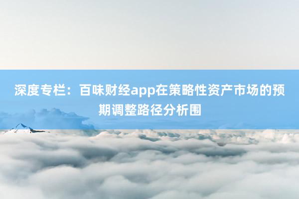 深度专栏：百味财经app在策略性资产市场的预期调整路径分析围