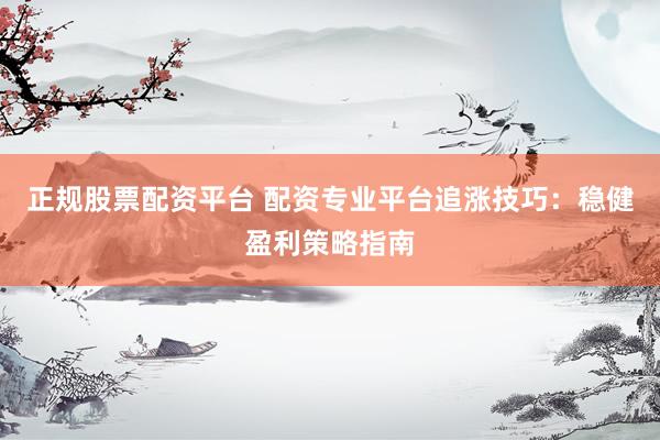 正规股票配资平台 配资专业平台追涨技巧：稳健盈利策略指南