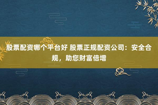 股票配资哪个平台好 股票正规配资公司：安全合规，助您财富倍增
